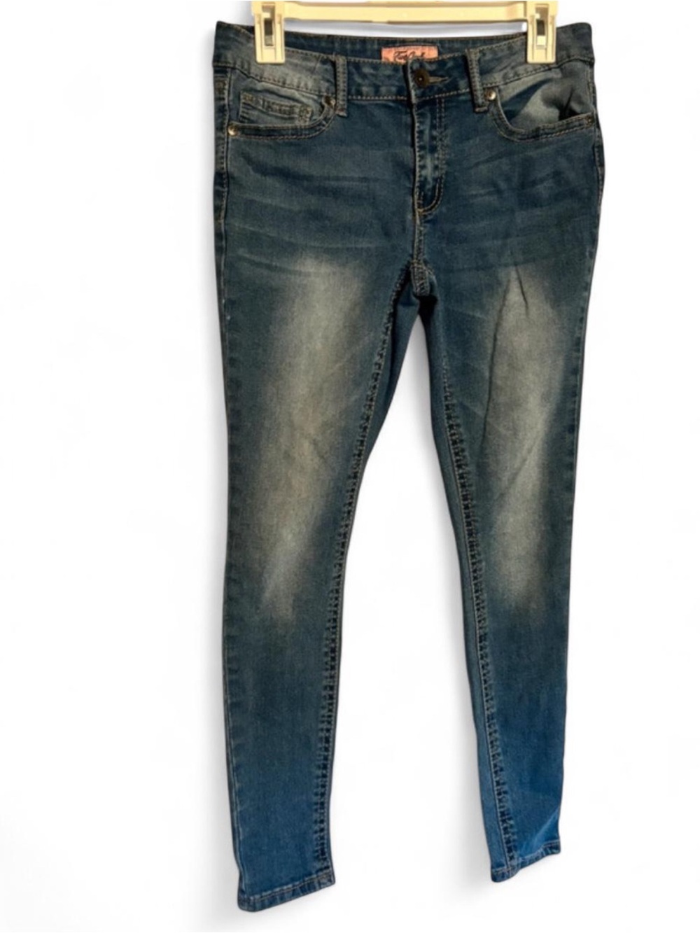 True Luck Medium Wash Skinny Jeans Size 9/10 Y2K Style